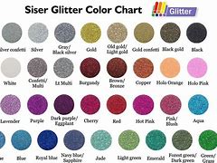 Image result for Siser Glitter HTV Color Chart