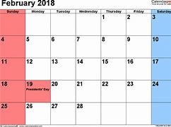 Image result for February 2018 Calendar Printable PDF