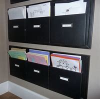 Image result for Wall Wood Paper Organizer Office