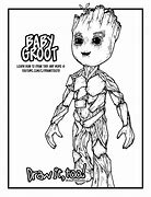 Image result for Baby Groot and Stitch Drawing Outline