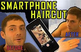 Image result for Guy with Phone Haircut