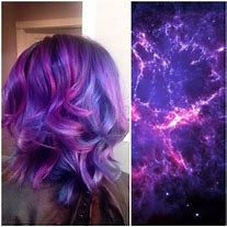 Image result for Galaxy Hair Dye Technique Red-Purple and Blue