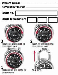 Image result for Combination Lock Directions