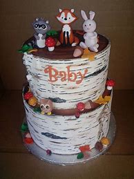 Image result for Woodland Creatures Baby Shower Cake