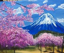 Image result for Mount Fuji Painting