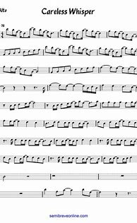 Image result for Careless Whisper Sax Sheet Music