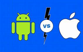 Image result for Cartoon iOS Phone vs Android Phone