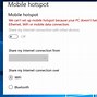 Image result for Setting Up Mobile Hotspot Windows 1.0