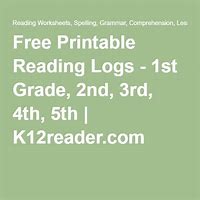 Image result for Grade Reading Log Printable