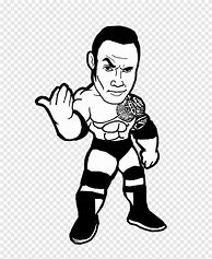 Image result for Dwayne Johnson Wrestling Drawing