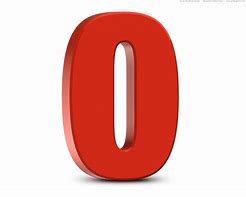 Image result for Number 0 in Red & Gray 3D