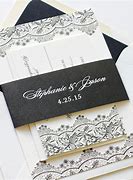 Image result for Black Lace Wedding Invitations