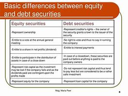 Image result for Debt vs Equity Securities