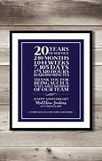 Image result for 20 Year Work Anniversary Customizable Card