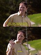 Image result for Dwight Skipping Work Meme