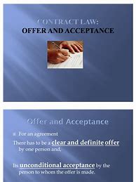 Image result for Example of Acceptance in Contract Law