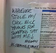 Image result for Funny Notes to Co-Workers