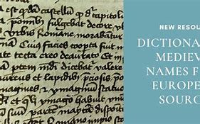 Image result for Medieval European Names