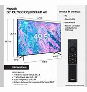 Image result for Samsung 50 TV Dimensions