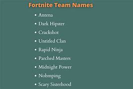Image result for Fortnite Team Names