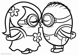 Image result for Minions Kissing Drawing