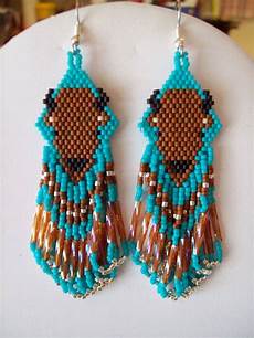 beadwork earrings style beaded turquoise buffalo earring beadwork earrings style beaded turquoise buffalo earring