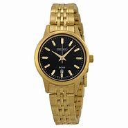 Image result for Seiko Gold Watch Black Face