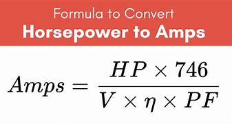 Image result for Motor HP Amps Chart