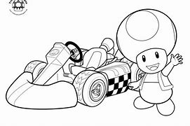 Image result for Mario Go Kart Coloring Pages