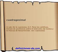 Image result for cuadragesimal