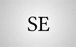 Image result for What Does SE Stand For