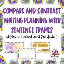 Image result for Compare and Contrast Sentence Frames