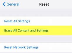 Image result for Reset vs Erase iPhone