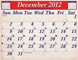 Image result for Dec 7 2012 Calendar