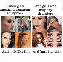 Image result for Women Makeup Meme