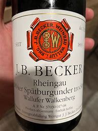 Image result for J B Becker Wallufer Walkenberg Spatburgunder Kabinett trocken