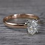 Image result for Single Diamond Ring Rose Gold