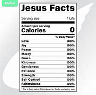 Image result for Jesus Nutrition Facts