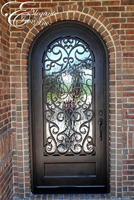 Image result for Arched Wrought Iron Front Door