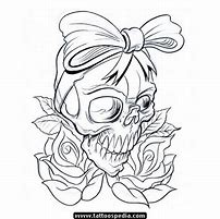 Image result for Girly Skull Tattoo Stencils