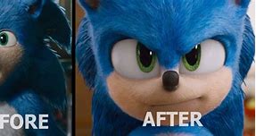 Image result for Sonic the Hedgehog Movie Before After