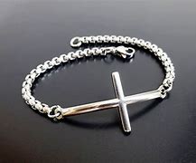 Image result for Stainless Steel Cross Bracelet