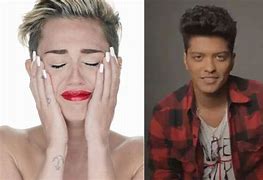 Image result for Miley and Bruno Mars Meme