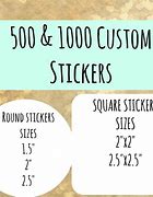 Image result for Custom Sticker Sizes