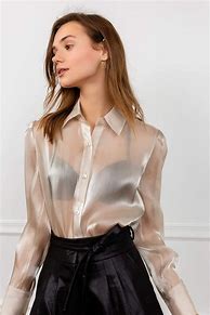 Image result for Silk Satin Blouse Fashion