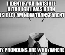 Image result for I Identify as Invisible