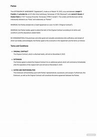 Image result for Extension of Contract Letter Template