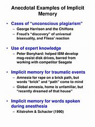 Image result for Implicit Memory Conscious