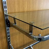 Image result for Adjustable Glass Shelf Brackets