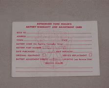 Image result for Battery Warranty Card